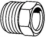 Male Invert Tube Nut - Brass