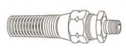 Rubber-Air Brake Male Connector with Spring Guard